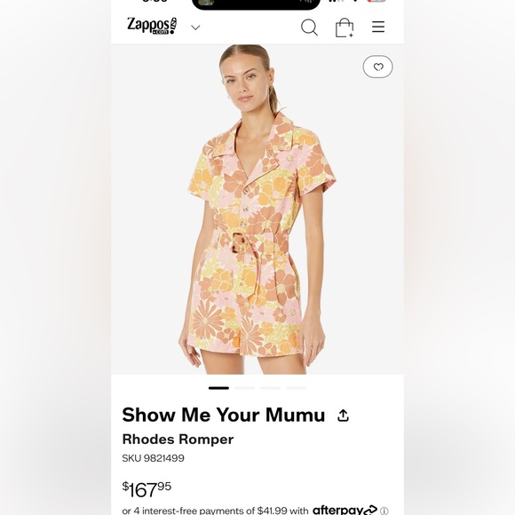 SHOW ME YOUR MUMU: RHODES ROMPER - RETRO GARDEN - Picture 1 of 4